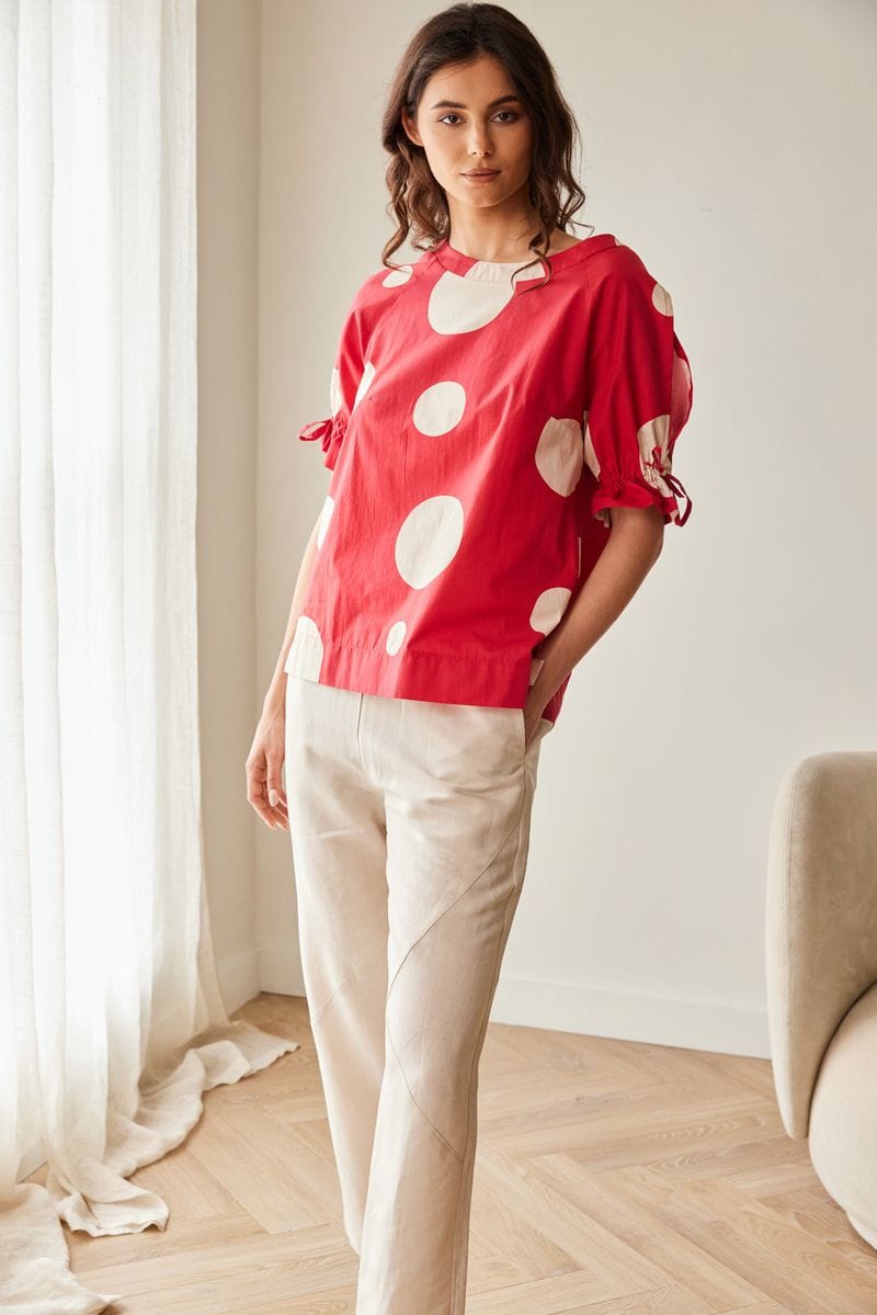 PERUZZI Circle Print Blouse