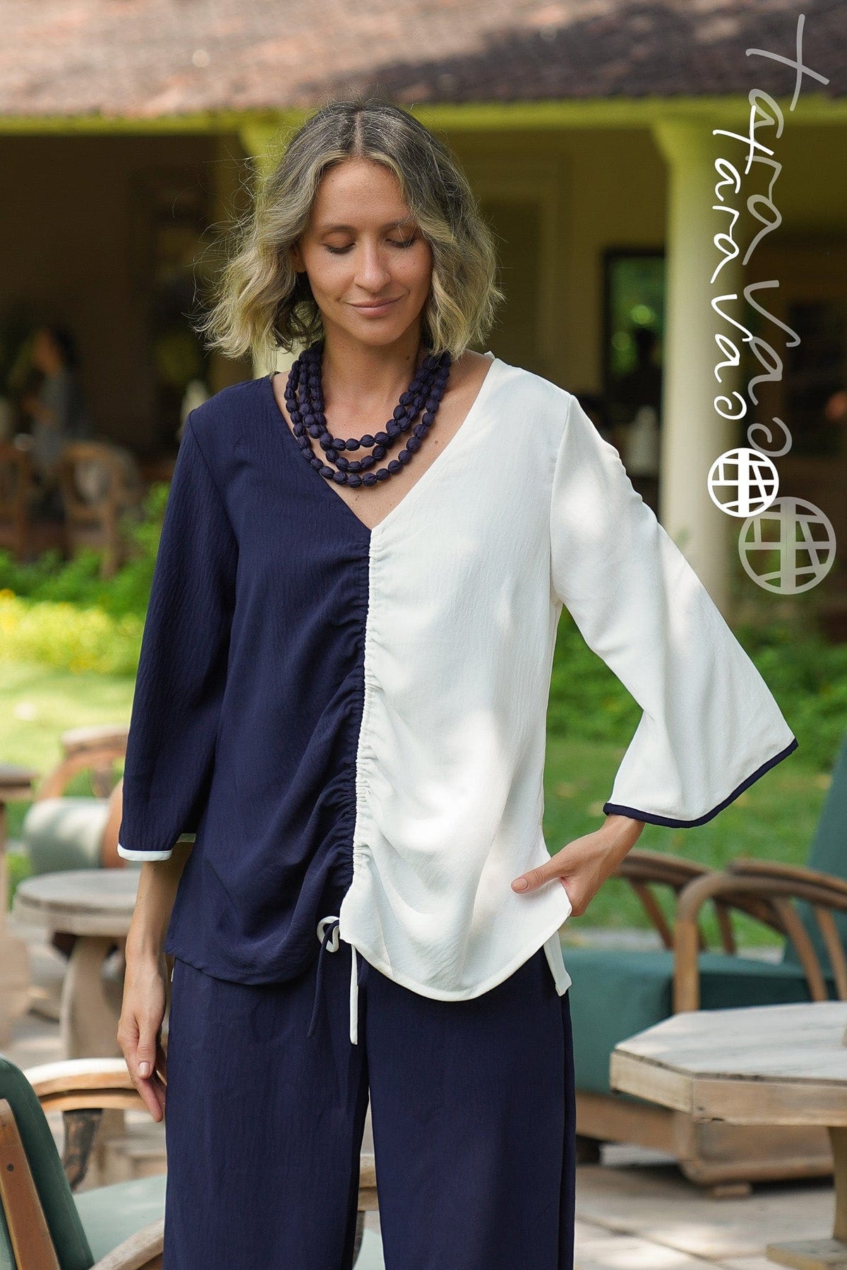 Tara Vao Ruched Blouse