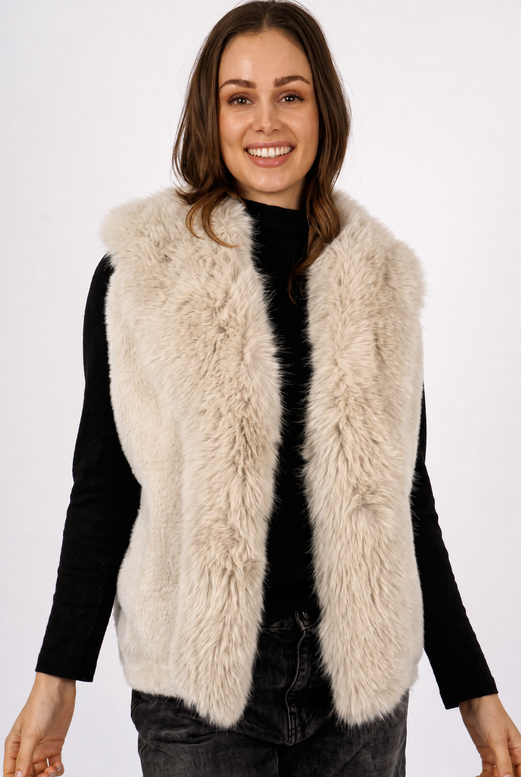 Kartner Faux Fur Knit Gilet