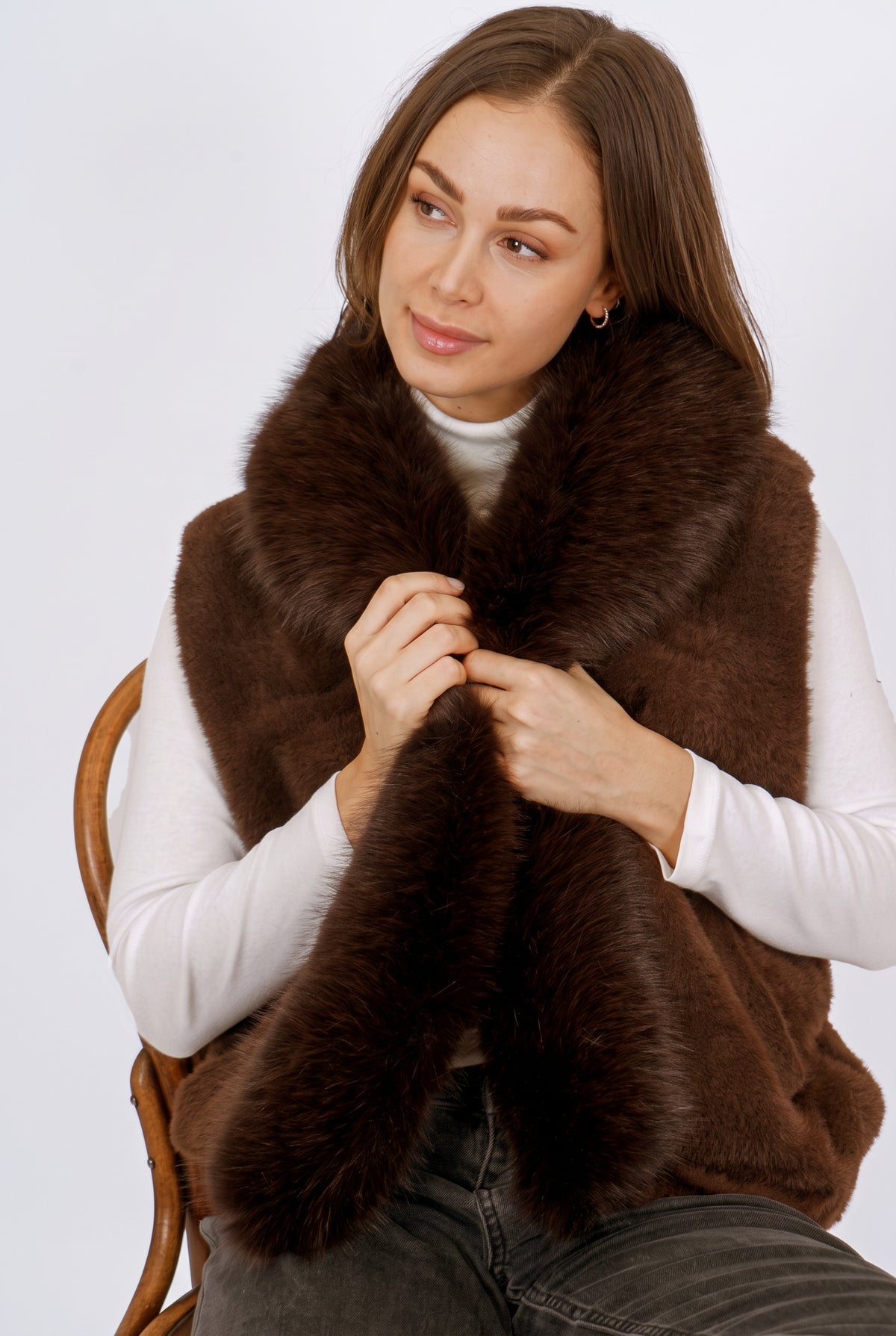 Kartner Faux Fur Knit Gilet