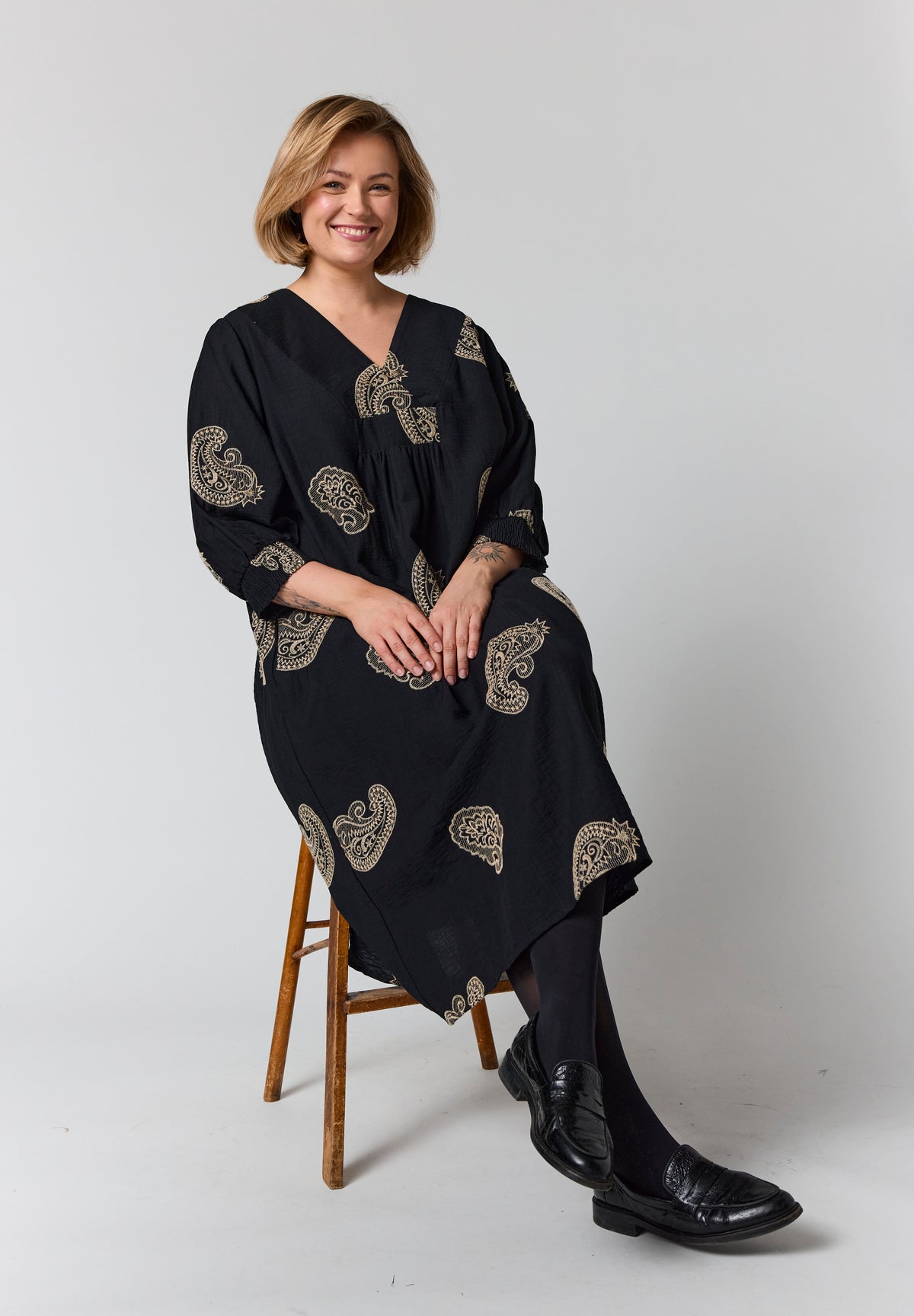 GOZZIP Paisley Print Dress