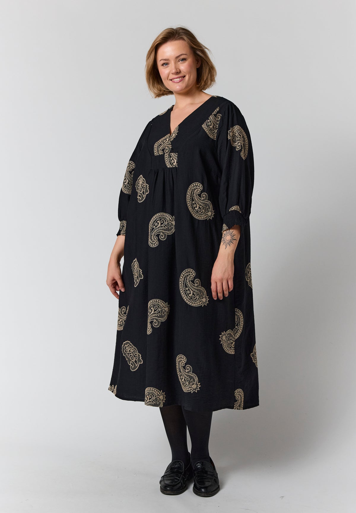 GOZZIP Paisley Print Dress