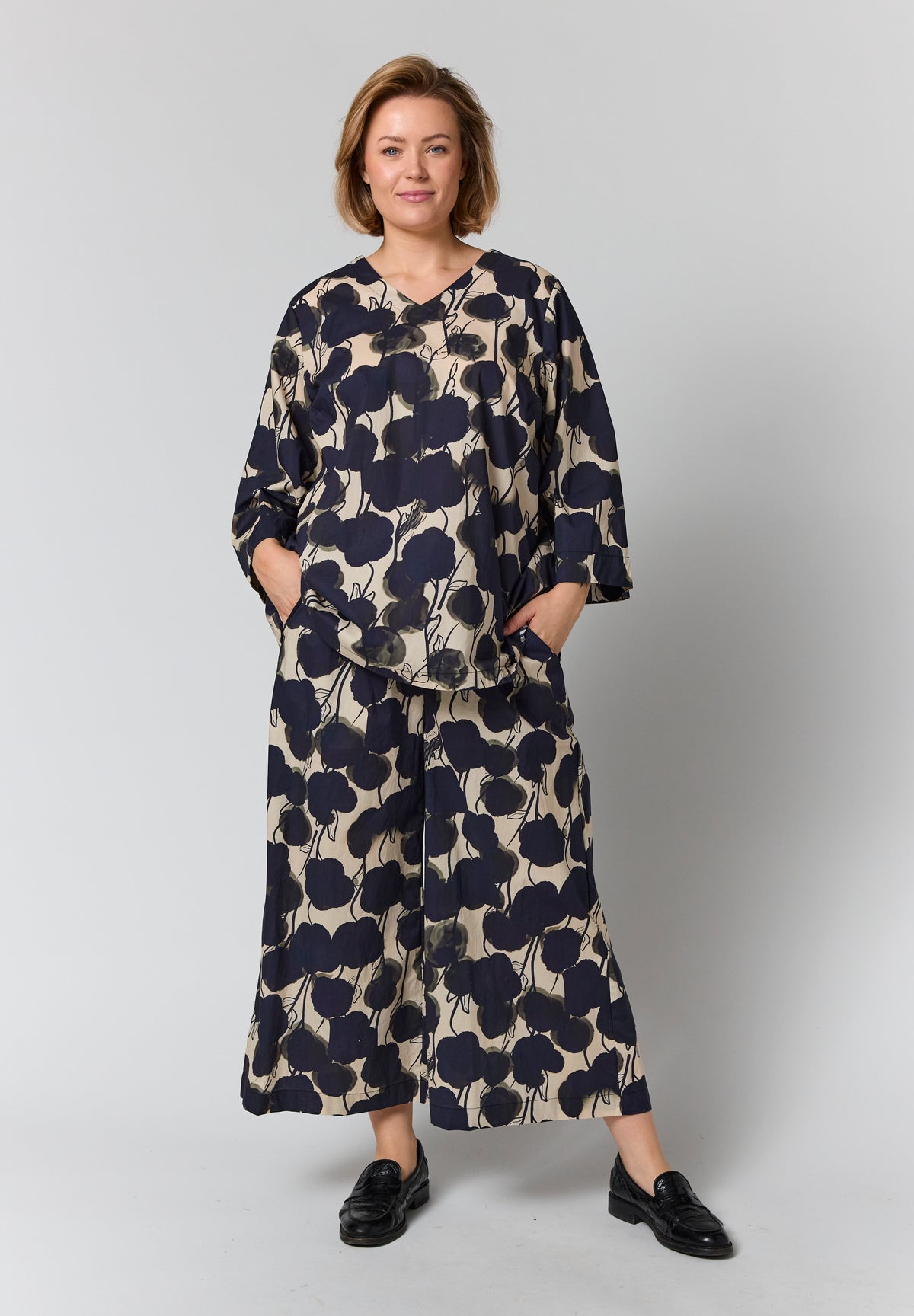 GOZZIP Print Long sleeve Top