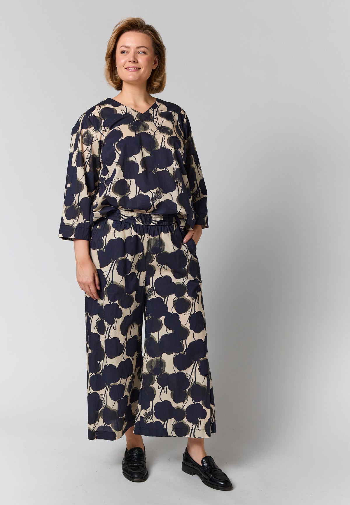 GOZZIP Print Long sleeve Top