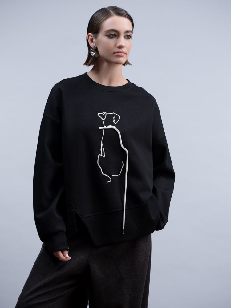 HAKKO Dog Print Sweater