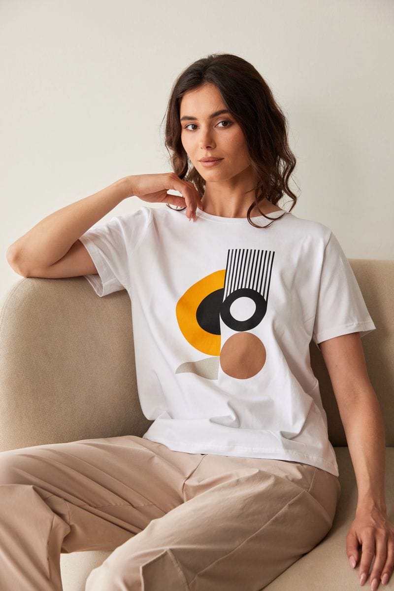 PERUZZI Circle Print Top