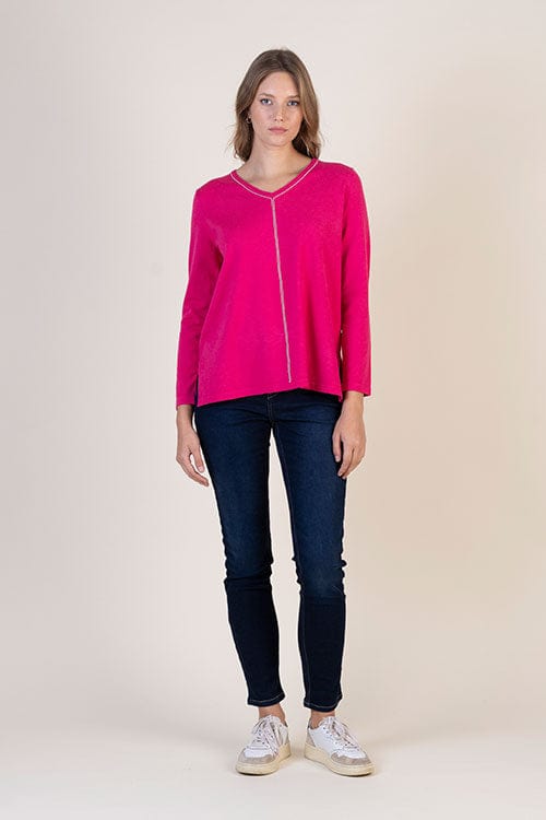 Hongo Beaded V-Neck Knit