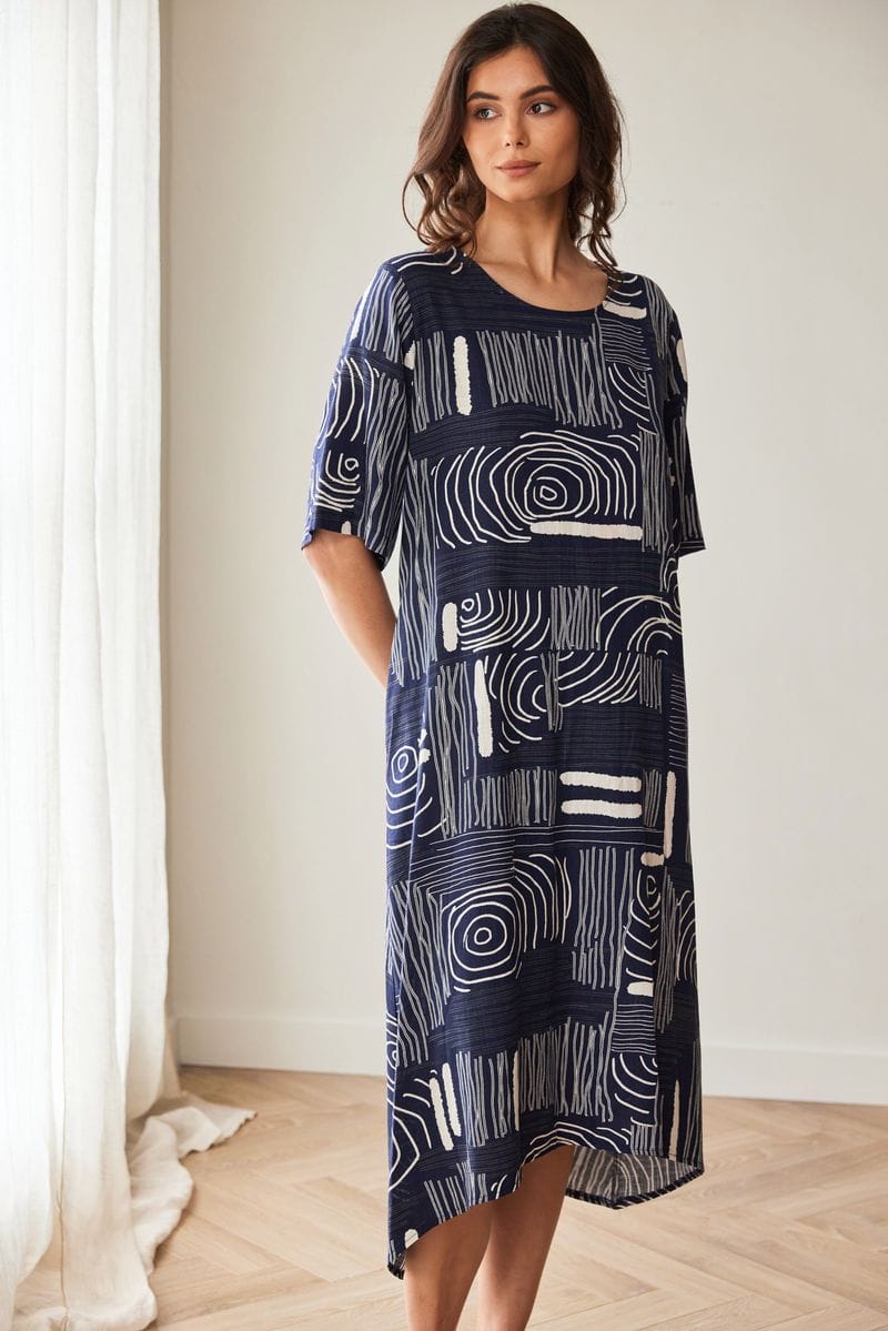 PERUZZI Ripple Print Dress