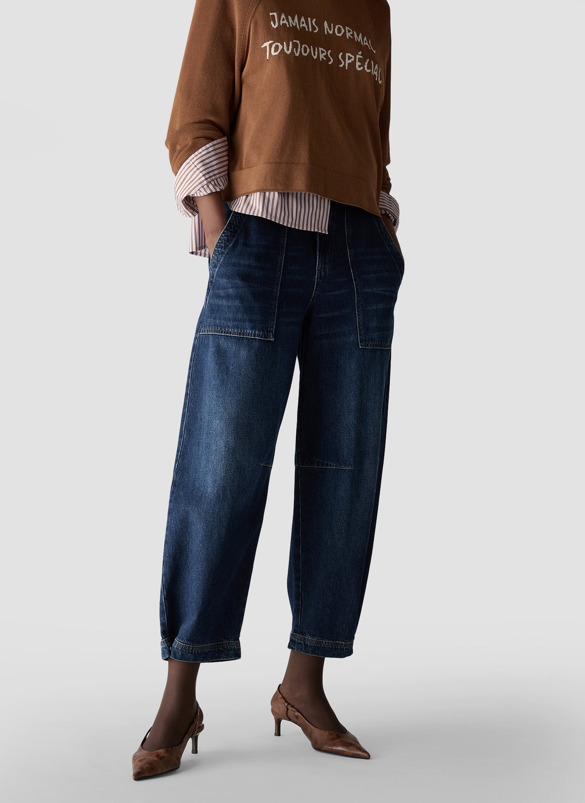 LE COMTE Barrel Leg Jean
