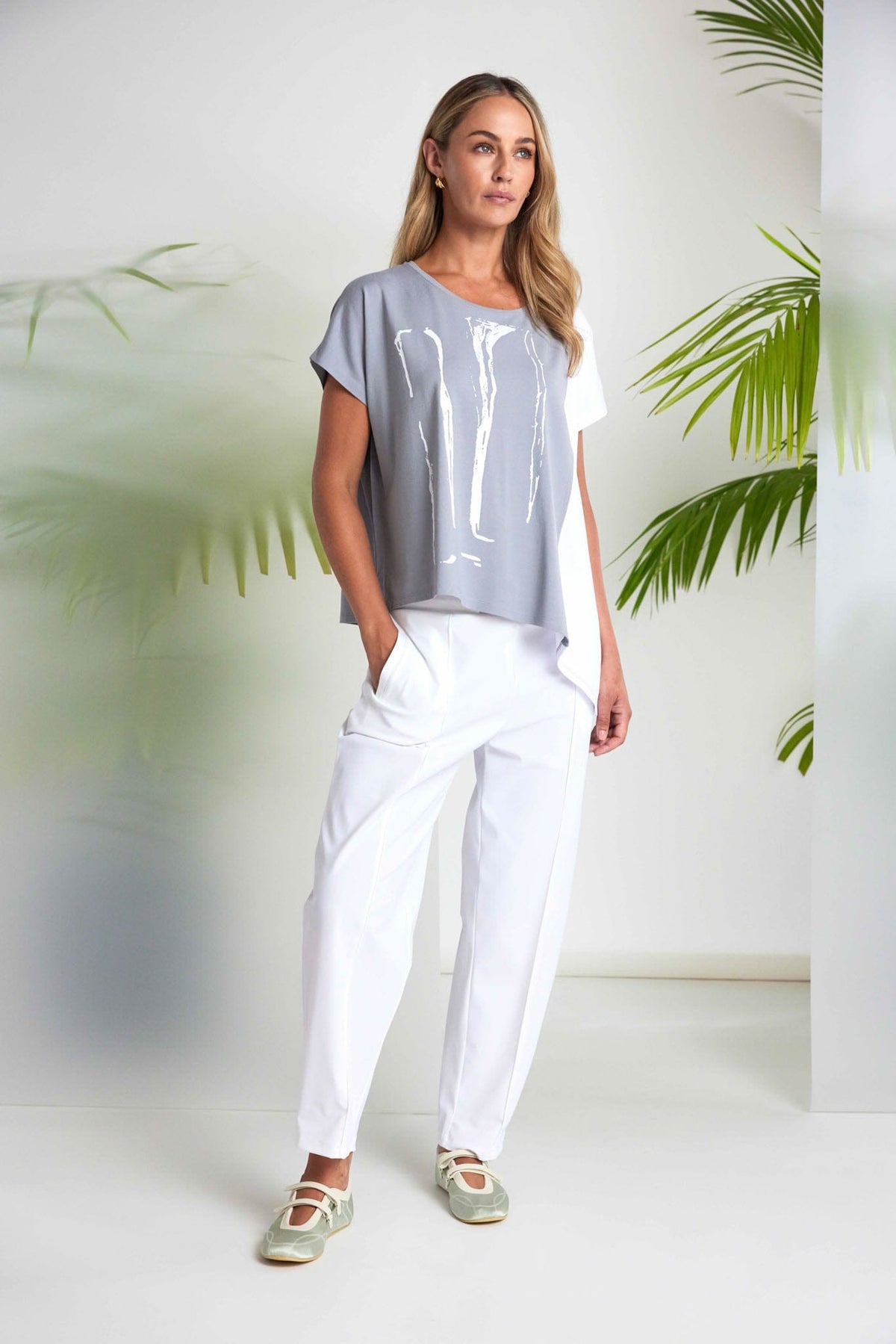 NAYA Contrast Block Top