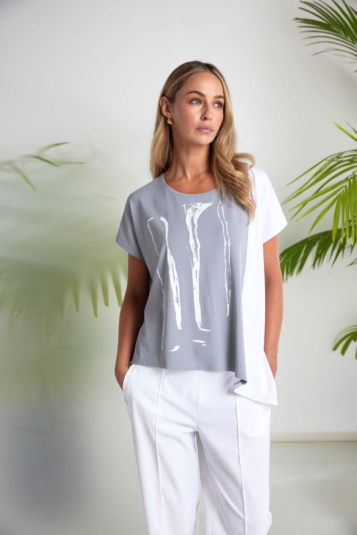 NAYA Contrast Block Top