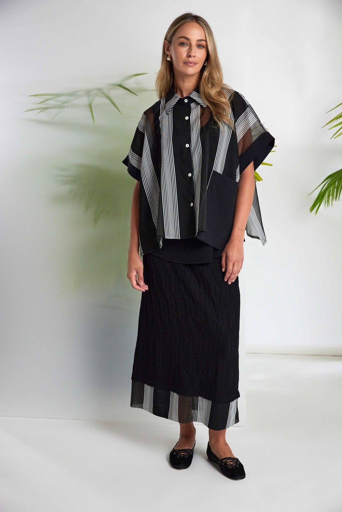 NAYA Sheer Trim Skirt