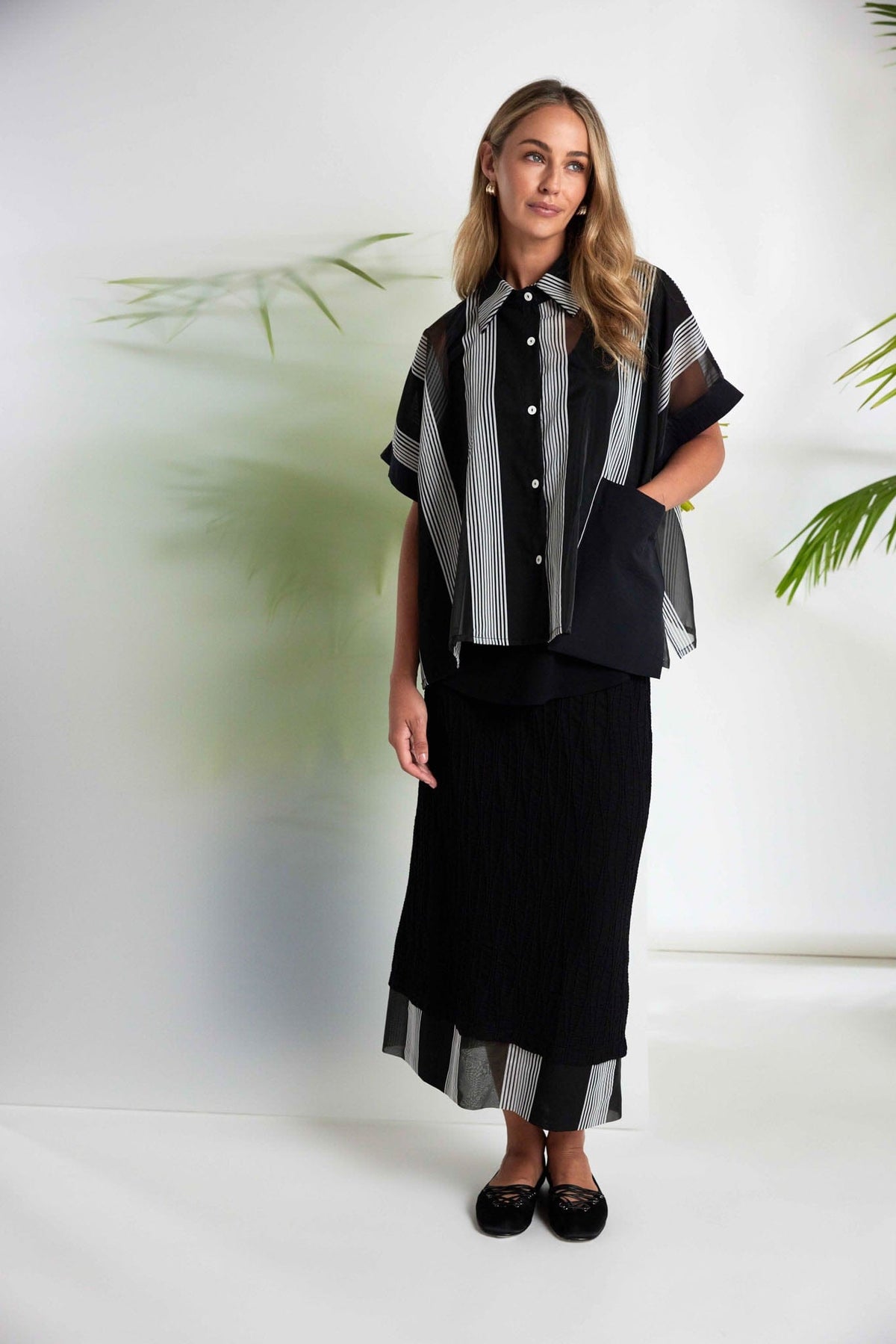 NAYA Sheer Trim Skirt