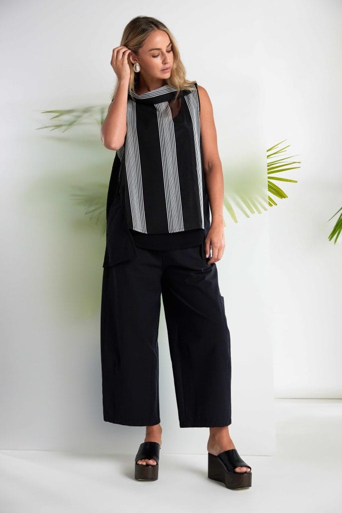 NAYA Sheer Stripe Top