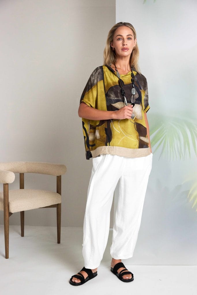 NAYA Dipped Hem Blouse