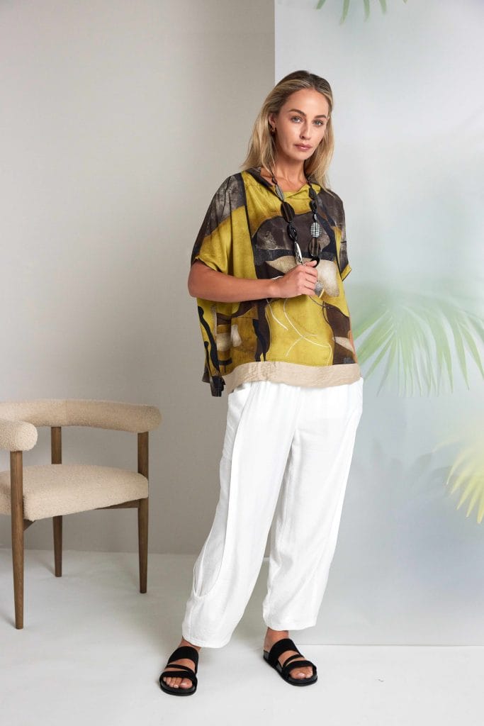 NAYA Dipped Hem Blouse