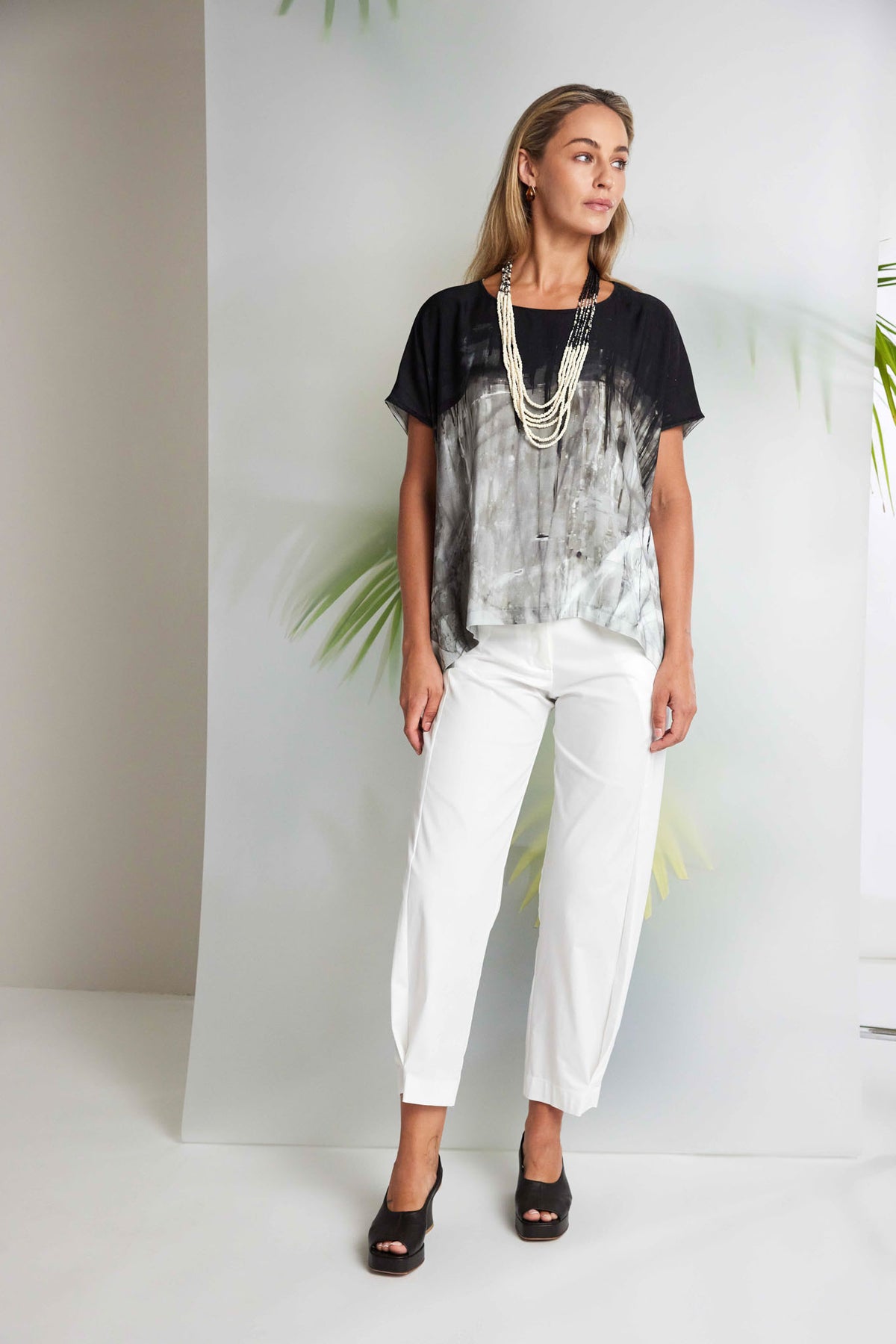 NAYA Stroke Print Top