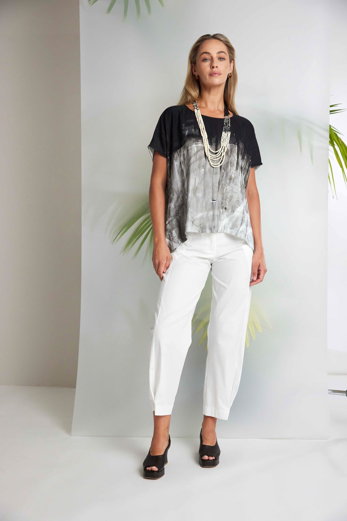 NAYA Stroke Print Top