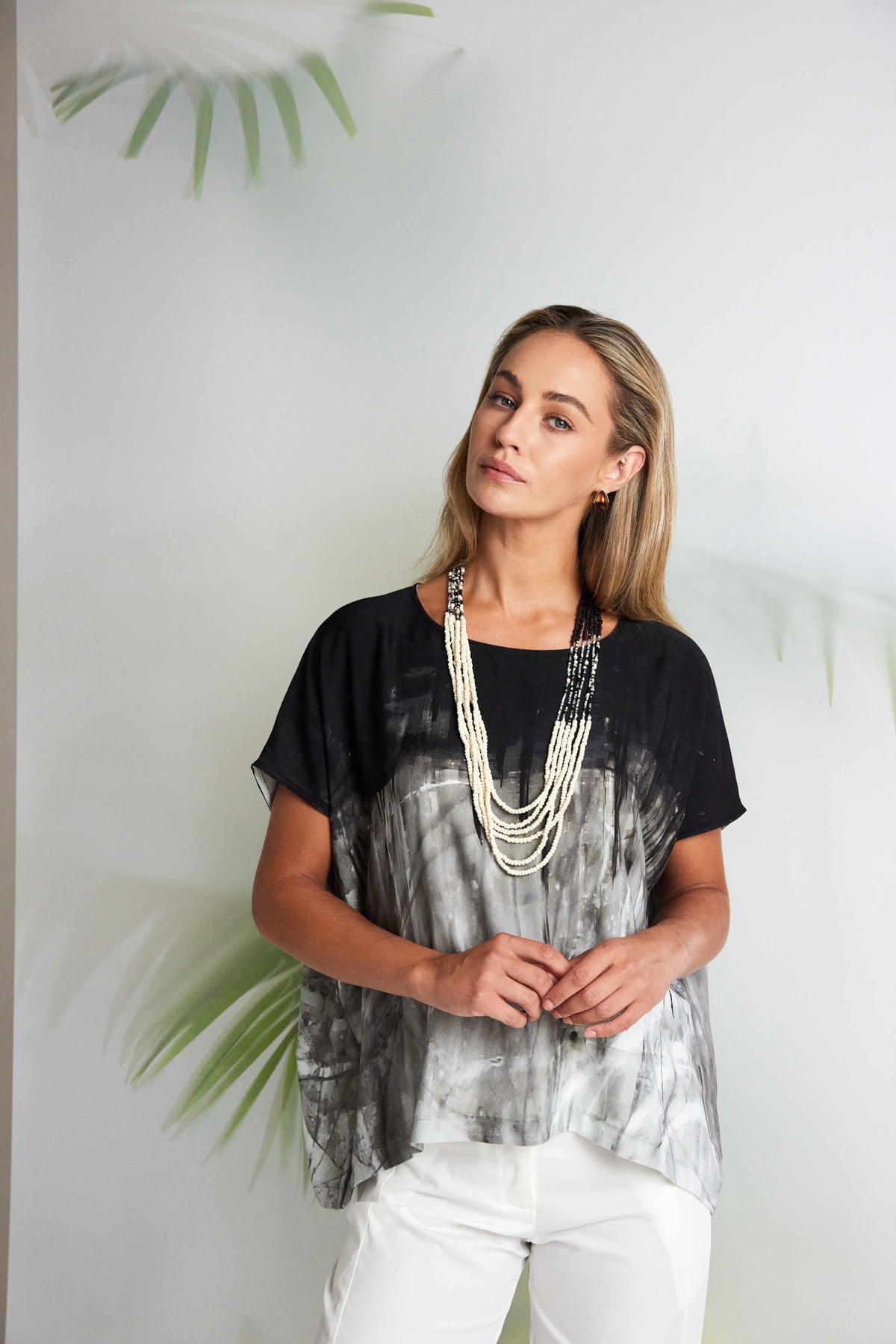 NAYA Stroke Print Top