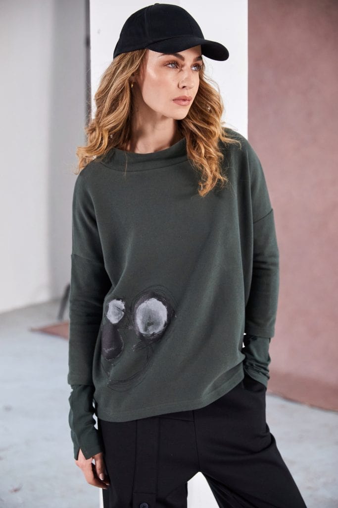 NAYA Fleece Print Top