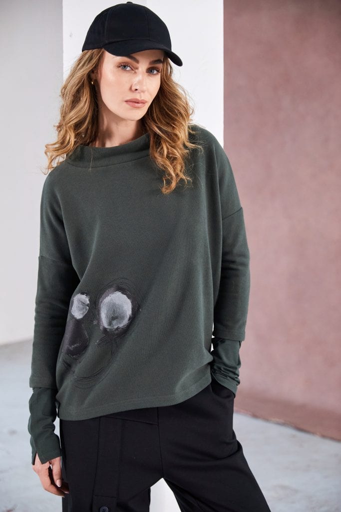 NAYA Fleece Print Top