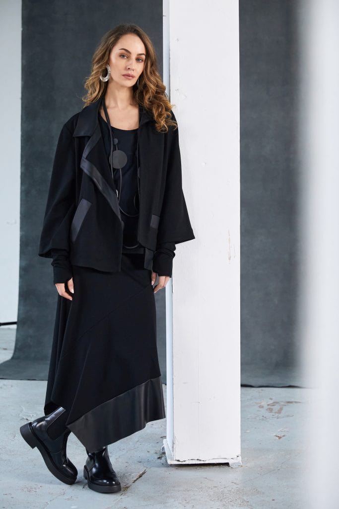 NAYA Pleather Trim Blazer