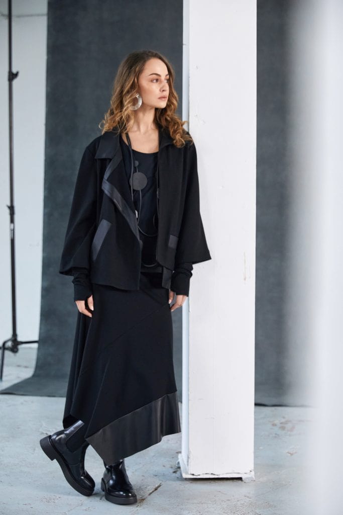 NAYA Pleather Trim Blazer