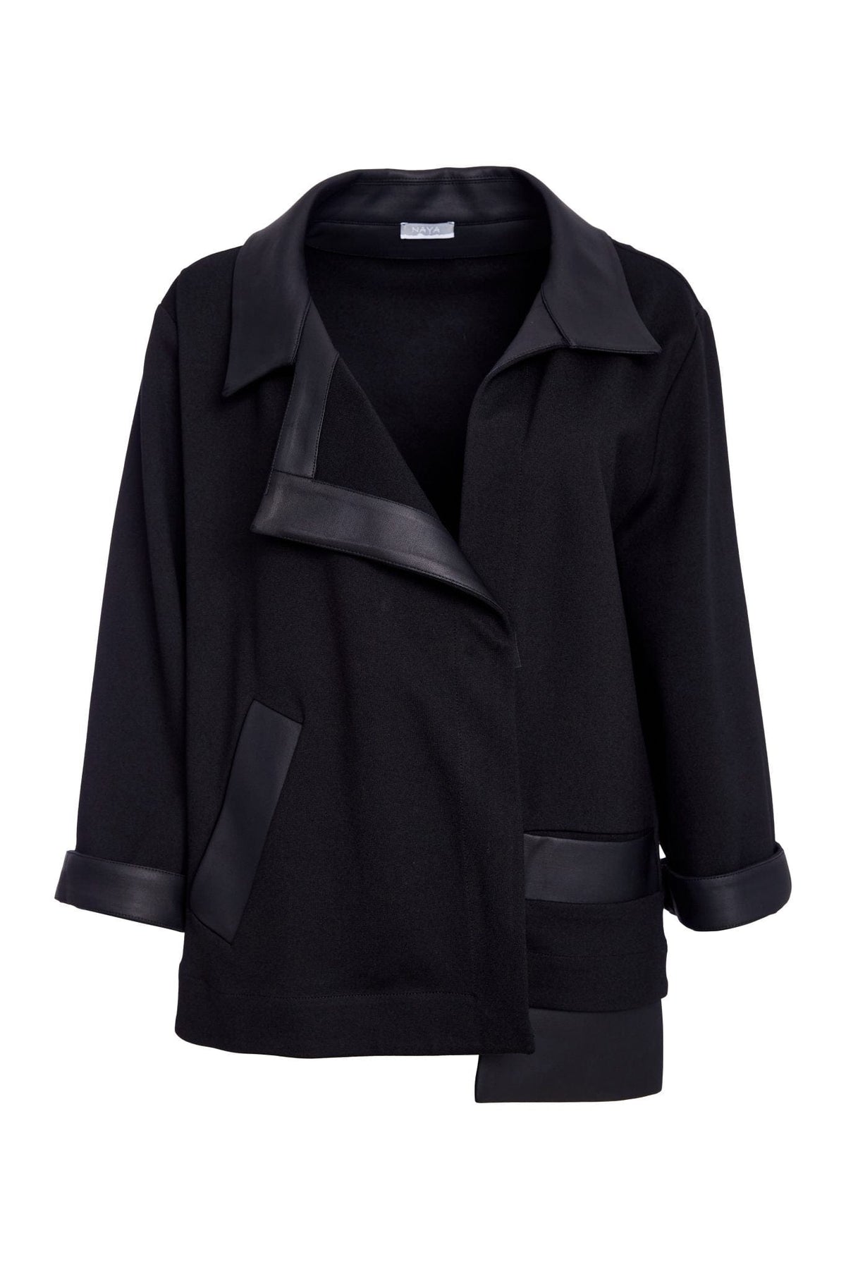 NAYA Pleather Trim Blazer