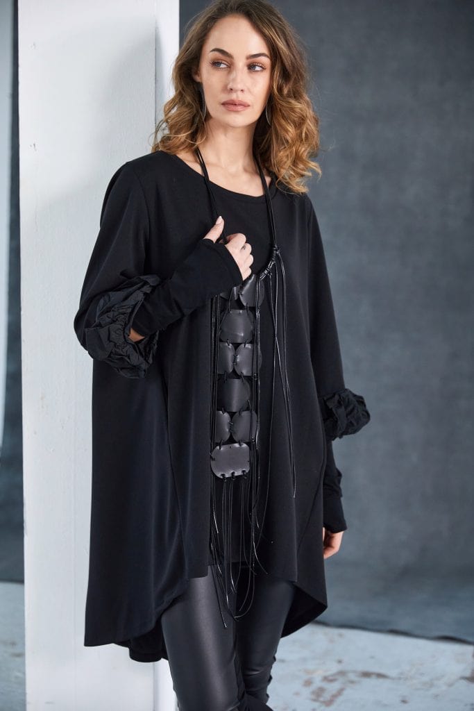 NAYA Taffeta Sleeve Tunic With Necklace