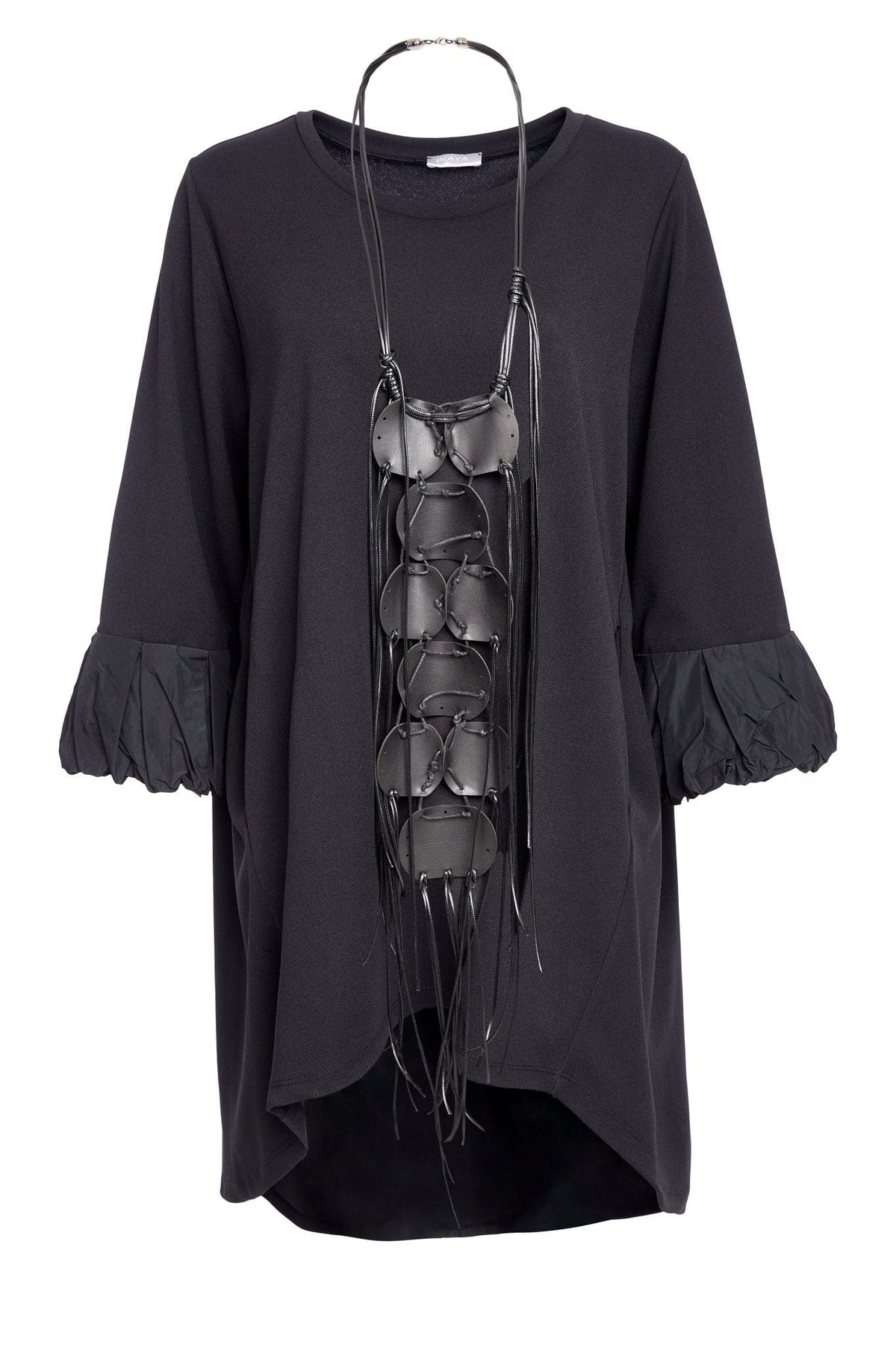 NAYA Taffeta Sleeve Tunic With Necklace