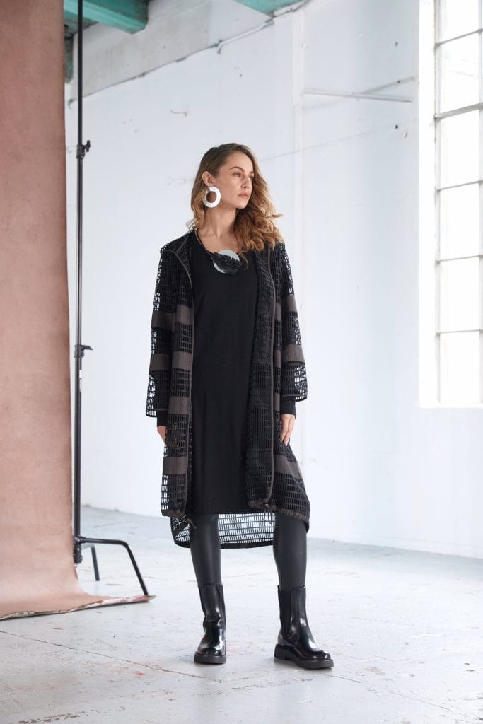 NAYA Square Mesh Long Jacket