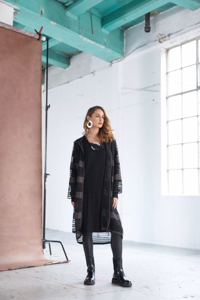 NAYA Square Mesh Long Jacket