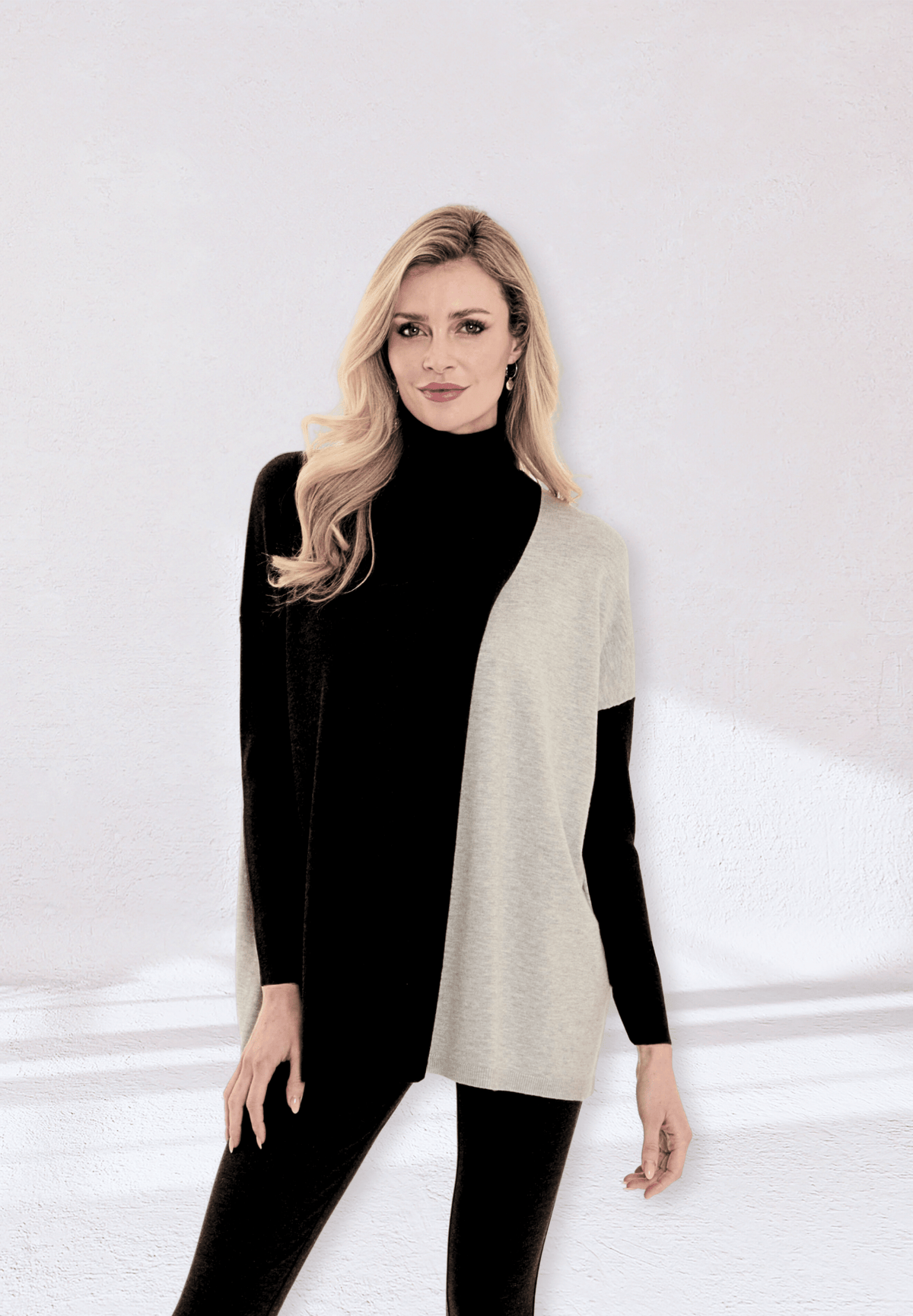 Pomodoro Two Tone Poncho