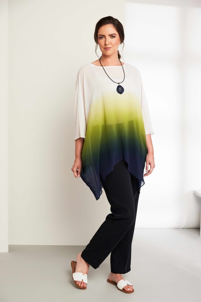 ORA Ombre Chiffon Top