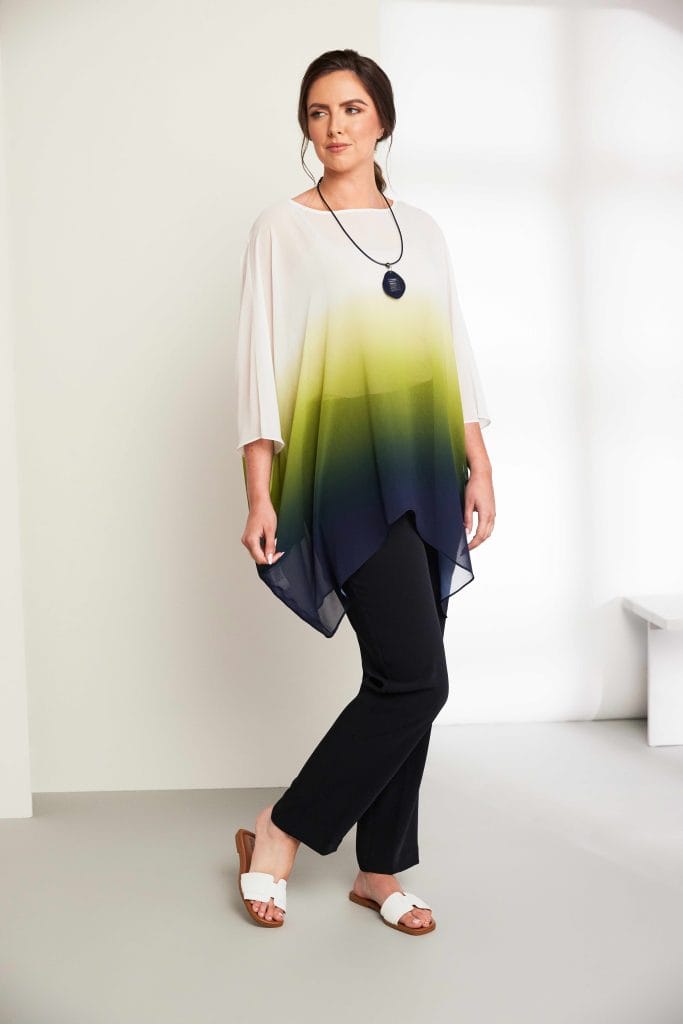 ORA Ombre Chiffon Top