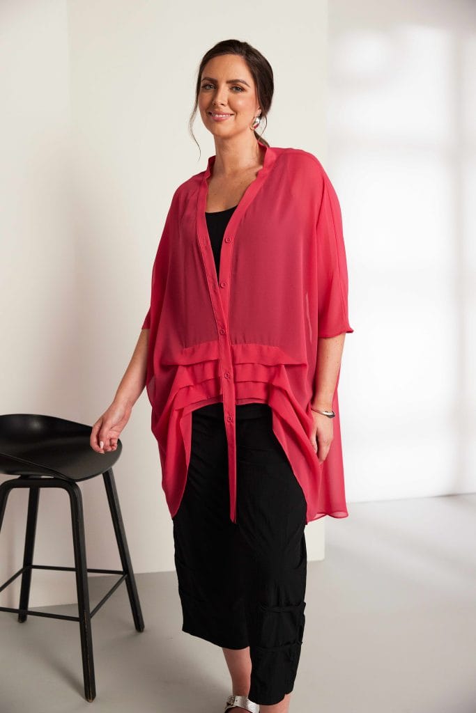 ORA Longline Ruched Shirt
