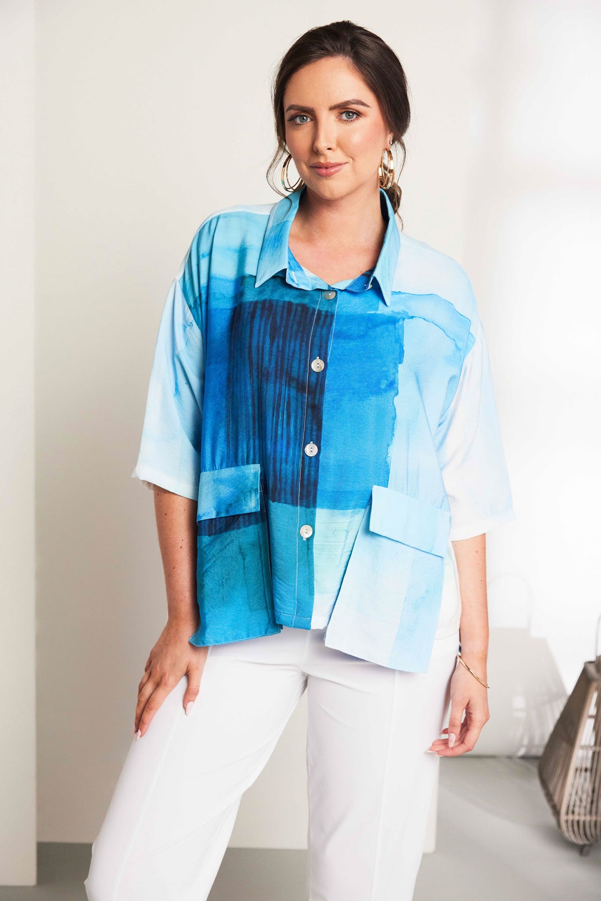 ORA Watercolour Block Shirt