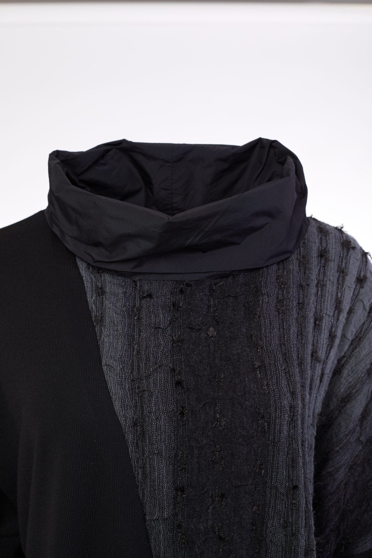 ORA Mixed Fabric Top