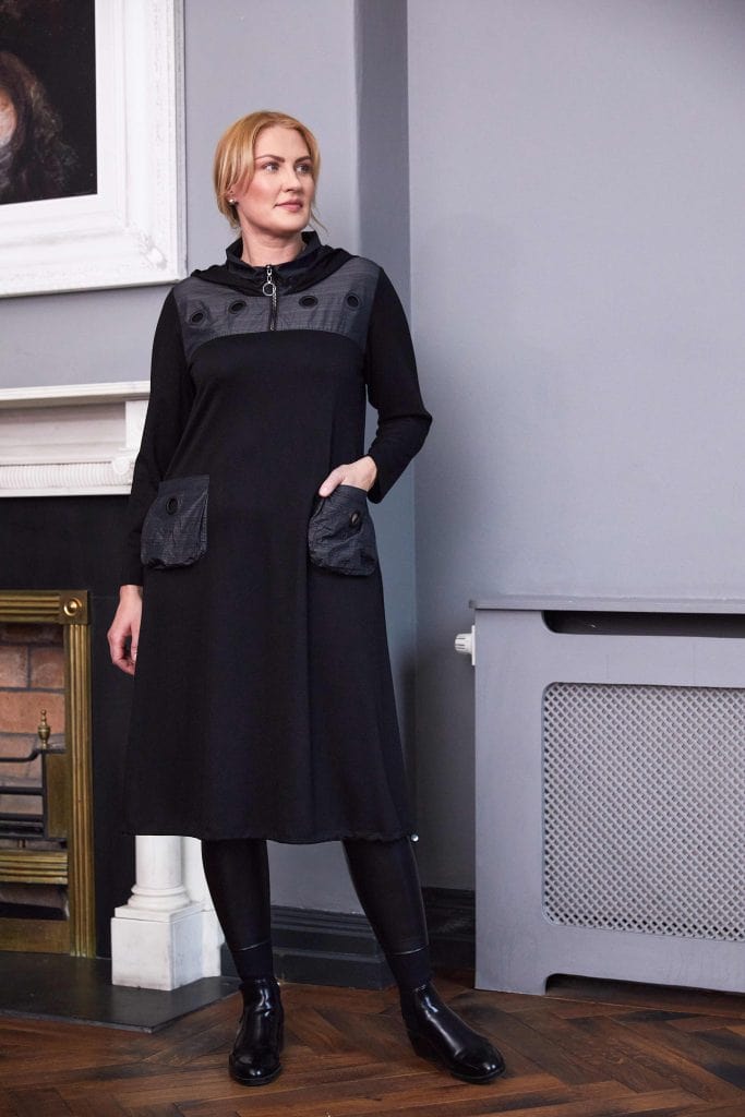 ORA Eyelet Detail Dress