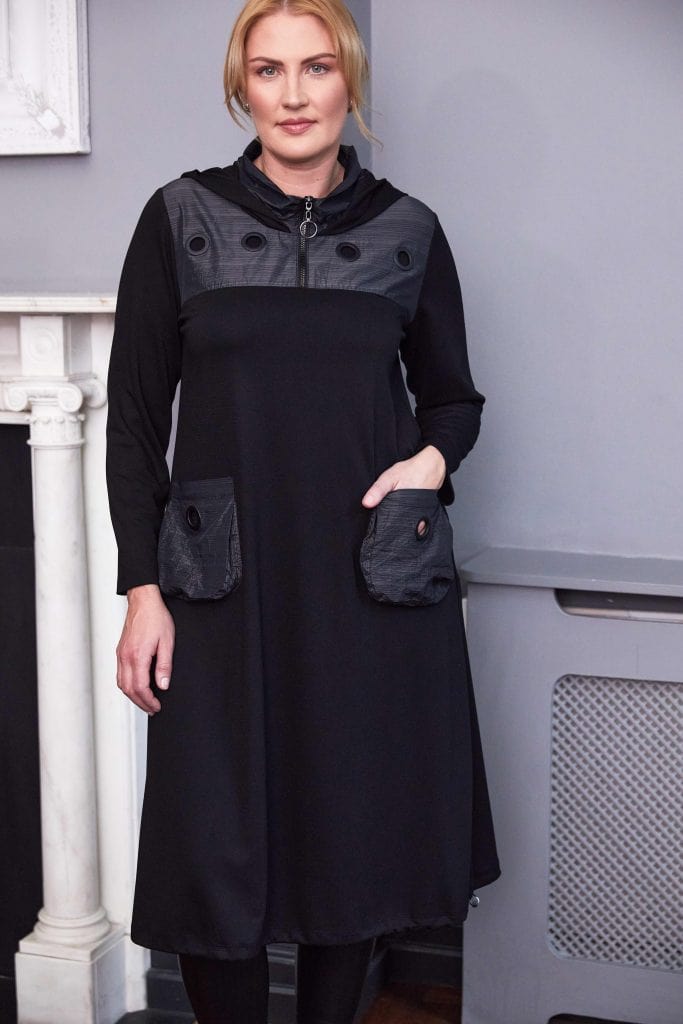 ORA Eyelet Detail Dress