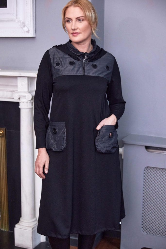ORA Eyelet Detail Dress