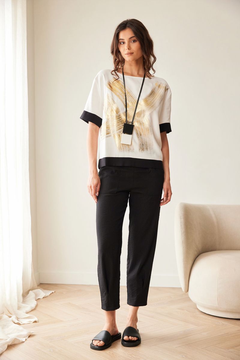 PERUZZI Gold Stroke Top