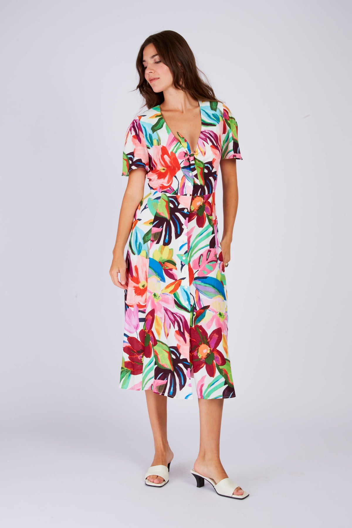 Derhy Big Flowers Dress