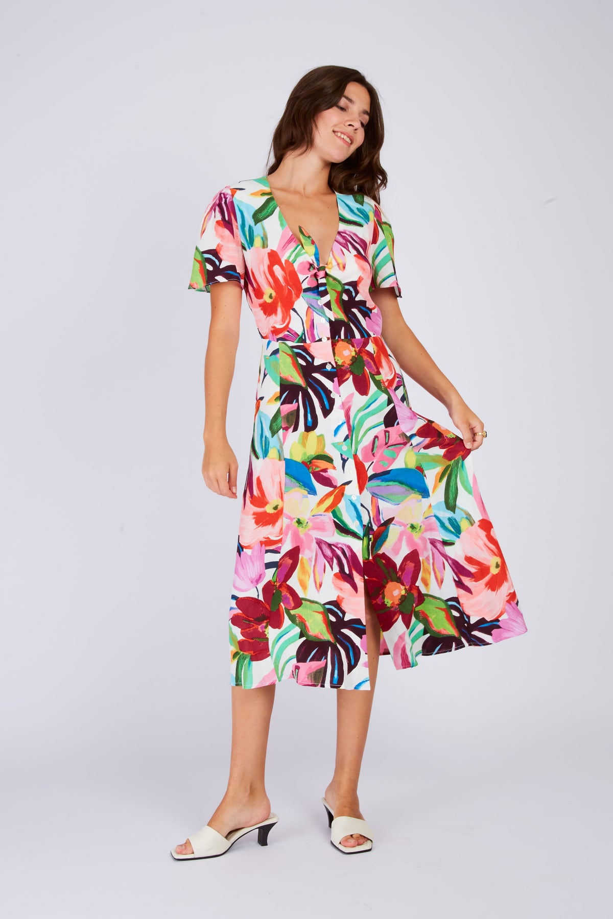 Derhy Big Flowers Dress