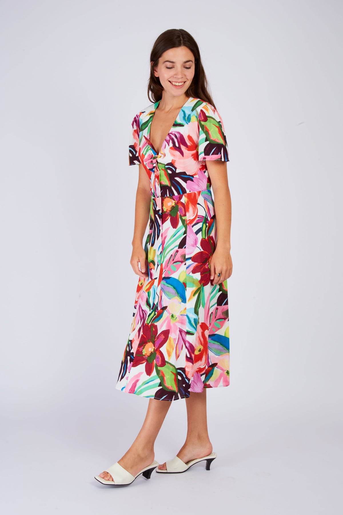 Derhy Big Flowers Dress