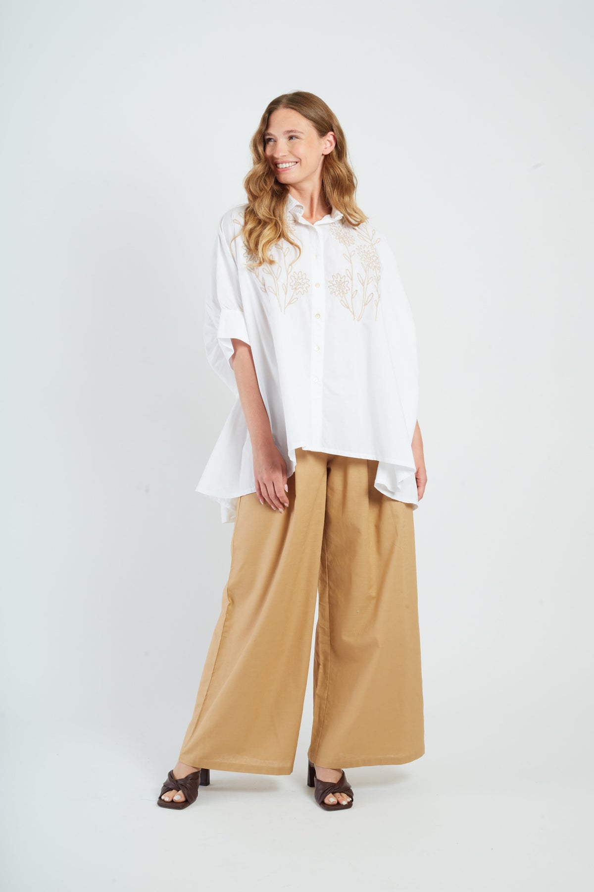 Derhy Floral Stitch Shirt