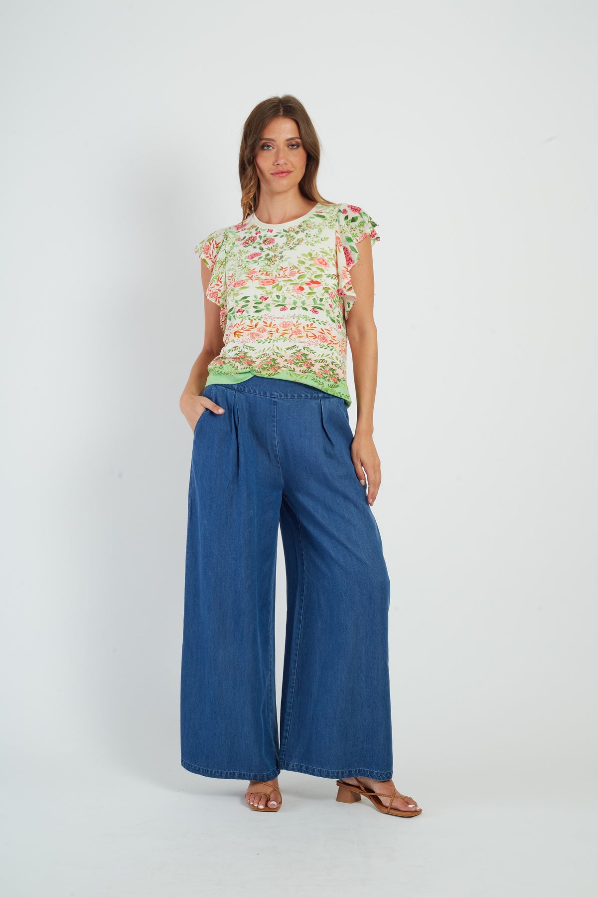 Derhy Garden Print Top