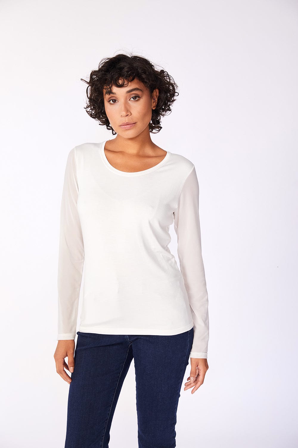 PERUZZI Mesh Sleeve Top