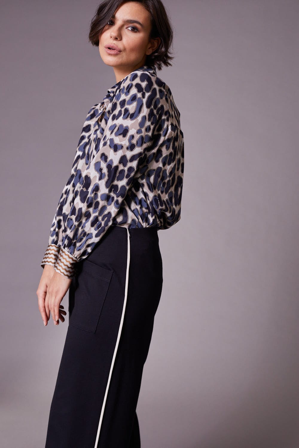 Peruzzi Animal Print Blouse