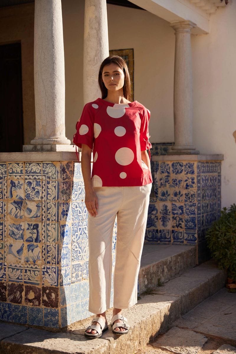 PERUZZI Circle Print Blouse